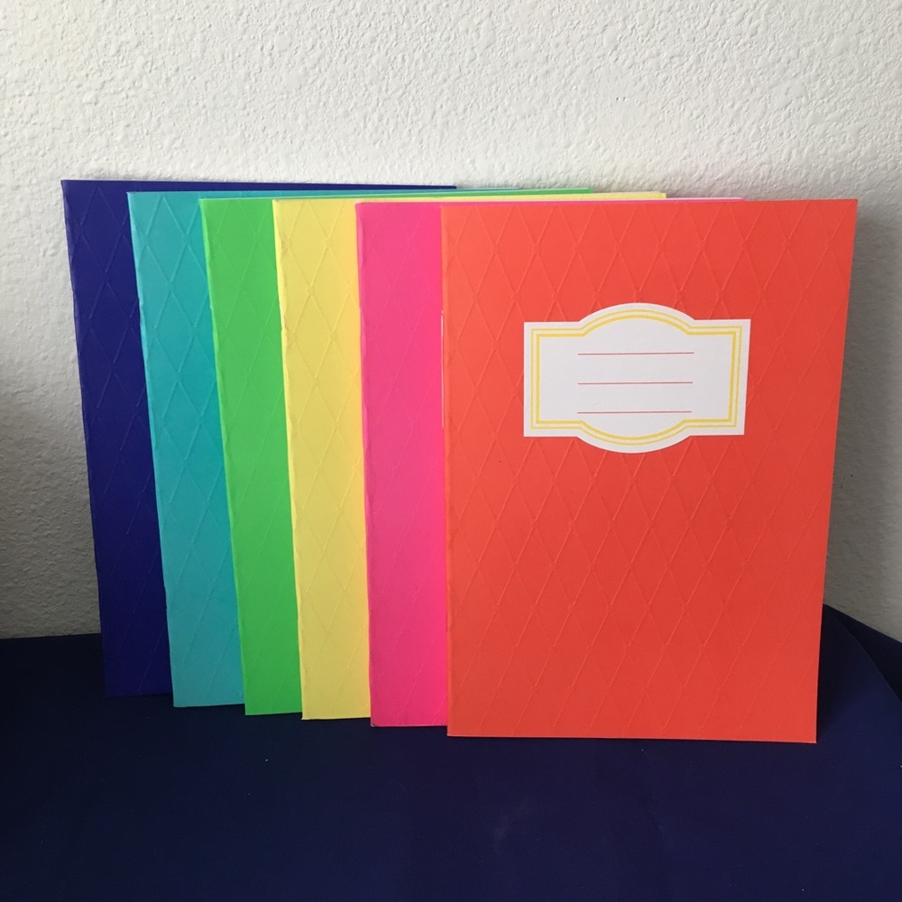 Retro Rainbow Neon Notebook Set 6pc. Set - Picture 3 of 13